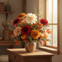 Článok Umelý kvet dahlia do vázy 68 cm