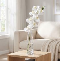Článok Umelá orchidea umelý kvet biely Ø6,5-8cm 77cm
