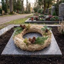 Článok Slamený veniec Ø18cm - 10 kusov prírodný - adventný veniec, veniec na hrob, materiál na ručné práce