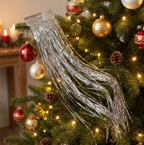 Článok Strieborná vianočná ozdoba na stromček Tinsel, párty dekorácia 50×40cm 2 ks