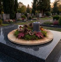 Článok Dekoratívna drevená flambovaná tácka z rustikálnej preglejky Ø24cm
