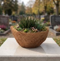 Článok Okrúhla miska na kvety, miska z prírodných vlákien, miska z kokosových rastlín cca 30 cm
