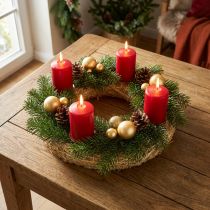 Článok Slamený veniec 25/4cm 10ks - prírodný veniec na adventný veniec, veniec na dvere, dekoráciu na stôl