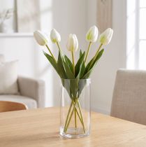 Článok Dekoratívne umelé tulipánové kvety pre štýlový interiérový dizajn, 40 cm, 5 kusov