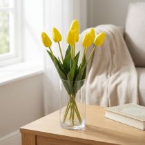 Článok Umelé tulipánové kvety pre realistickú jarnú dekoráciu v obývačke alebo kancelárii, 40 cm, 7 kusov