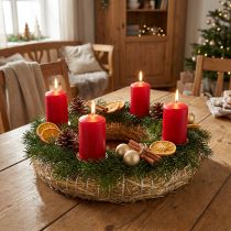 Článok Slamený veniec Ø40cm prírodný 5ks - Adventný veniec, veniec na dvere, veľkonočný veniec na výrobu