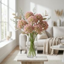 Článok Allium umelá ružová 55cm