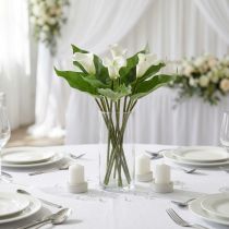 Článok Calla Lily Kalla umelé kvety Biele exotické kvety 34cm