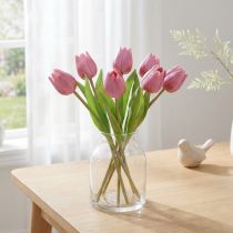 Článok Kvetinová dekorácia Tulipány umelé kvety fialové 20cm 6 ks