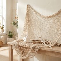 Článok Dekorácia rybárskej siete z makramé, letná námornícka 85–90x100cm