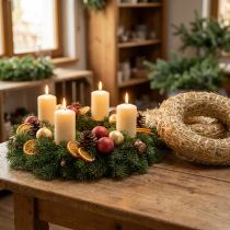 Článok Slamený veniec Ø35cm prírodný - dekoratívny veniec na tvorenie a advent, sada 5 kusov
