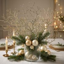 Článok Koralová vetva so sľudou svetlo zlatá 3ks