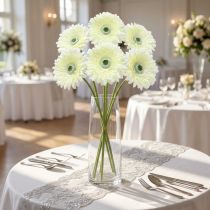 Článok Gerbera umelá biela 62cm 6 ks