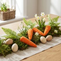 Článok Mrkvová dekorácia mrkva vločkovaná oranžovo zelená V23cm 8 ks