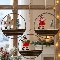 Článok Vianočný prívesok Santa Claus snehuliak Ø12cm 3ks