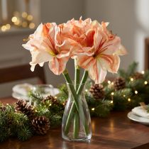Článok Umelá rytierska hviezda Umelé kvety Biela Červená Oranžová Amaryllis 40cm 3ks