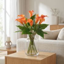 Článok Calla Lily Marhuľa Calla umelé kvety Orange Exotic 44cm