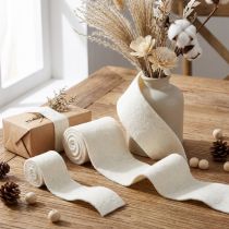 Článok Plstená stuha, vlnená stuha biela Š7cm/15cm D100/100cm sada 2 kusov