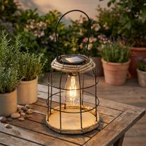 Článok Záhradná lampa Solárna záhradná lampa kovová čierna Ø17cm