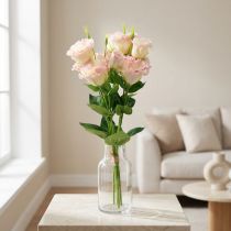 Článok Umelé kvety Eustoma Lisianthus ružová krémová 52cm 5 ks