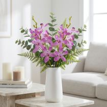Článok Umelé orchidey 8 fialových kvetov Ø3,5cm–5cm 2ks