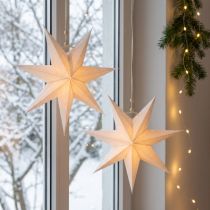 Článok Poinsettia okienko, papierové hviezdy Vianoce, skladacia hviezda Ø21cm 4ks