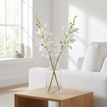 Článok Umelé orchidey Biely kvet Ø3,5–5 cm D38 cm 2 ks