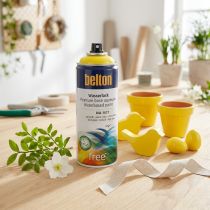 Článok Belton bezvodný vodný lak žltý vysoký lesk repkový žltý v spreji 400ml