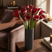 Článok Calla red bordeaux umelé kvety v zväzku 57cm 12 ks