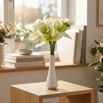 Článok Umelé orchidey umelé kvety vo váze biela/zelená 28cm