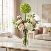 Článok Okrasné allium, hodvábny kvet, umelá cibuľka zelená Ø20cm L72cm