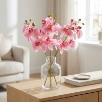 Článok Umelé orchidey Ružové umelé kvety ako skutočné 56 cm 3 ks