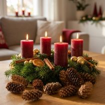 Článok Malé ozdobné prírodné šišky z jedlej hlúby Advent 3-4cm 100g