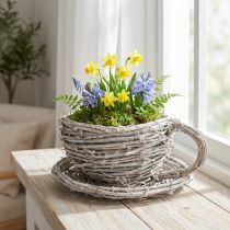 Článok Šálka na čaj z prírodného materiálu s rustikálnym šarmom pre exkluzívnu interiérovú dekoráciu 13 cm