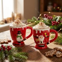 Článok Vianočné poháre pohár Santa Claus keramický 10,5cm 2ks