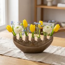 Článok Dekoratívna váza Loď keramická Váza Hnedá 23×8,5cm V11cm