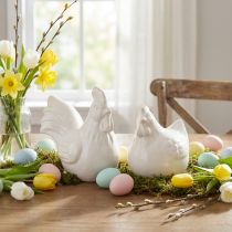 Článok Figúrka kurčaťa, lesklá glazúra, pre modernú bytovú dekoráciu, 17 cm, 2 kusy