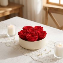Článok Červené ruže Infinity Roses Pravé ružové hlávky červené Ø6cm 6 ks