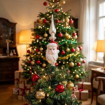 Článok Korenie na stromček sklenené Santa Claus Korenie na vianočný stromček 34cm