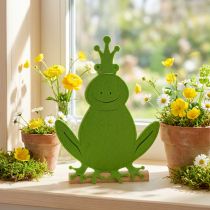 Článok Frog King Felt Wood Green 20cm x 27,5cm Letná dekorácia