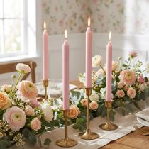 Článok Sviečky PURE Taper Candles Antique Rose Wenzel ružové 250/23 mm 4 ks