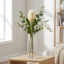 Článok Umelý kvet banksia biela krémová umelá exotika 64cm