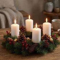 Článok Stĺpové sviečky biele adventné sviečky malé sviečky 60/40mm 24 ks
