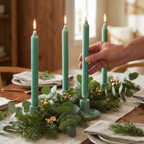Článok PURE Taper Candles Green Emerald Wenzel Candles 250/23mm 4ks
