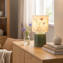 Článok LED stolová lampa s kvetinovým vzorom pre štýlové osvetlenie obývačky, 23 cm