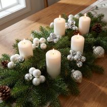 Článok Zrkadlové bobule strieborný mix Ø40mm 32 ks