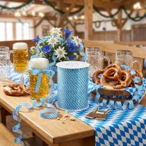 Článok Ozdobná stuha curlingová stuha Oktoberfest modro-biela 10mm 250m