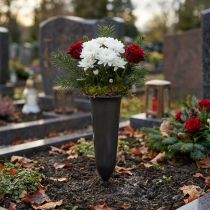 Článok Náhrobná váza antracit 28,5 cm
