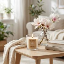 Článok Vonná sviečka v skle z prírodného vosku Wenzel Candles Magnolia 85×70mm