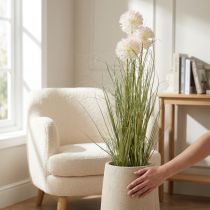 Článok Umelé kvety dekoračný guľový kvet allium okrasná cibuľa umelá 78cm